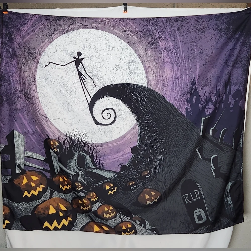 The Nightmare Before Christmas Jack Skellington Silhouette Tapestry